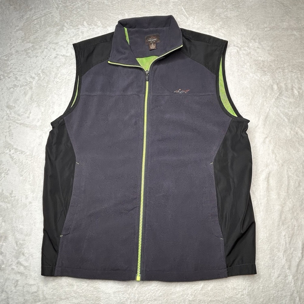 Greg Norman For Tasso Elba‎  Men's Medium Gray Full Zip Vest Sleeveless